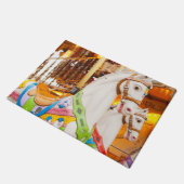 Paarden Carrousel kleur groene  deur Mat (Schuin)