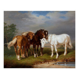 Paarden circa 1864 perfect poster