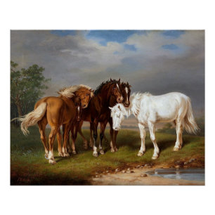 Paarden circa 1864 perfect poster
