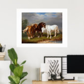 Paarden circa 1864 poster (Thuiskantoor)