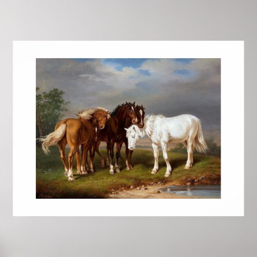Paarden circa 1864 poster (Voorkant)