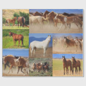 Paarden Collage Cadeaupapier (Vlak)