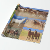 Paarden Collage Cadeaupapier (Uitgerold)