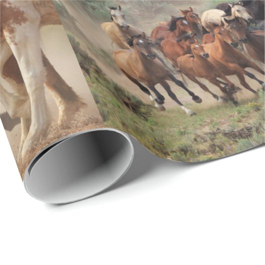 Paarden Collage Cadeaupapier (Rol Hoek)