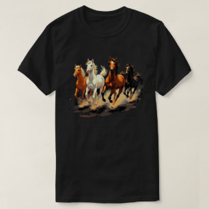 Paarden Collage Paard Liefhebber Paardrijden T-shirt