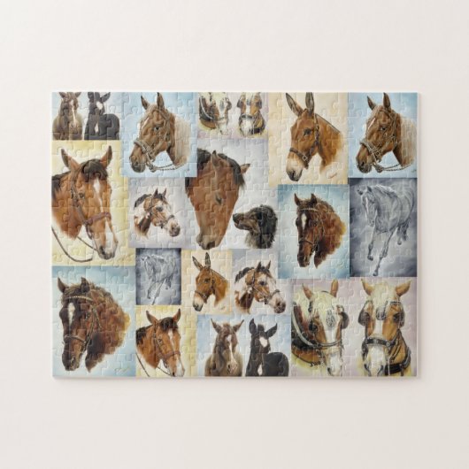 Paarden Collage Puzzle Legpuzzel (Horizontaal)