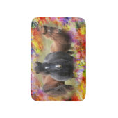 Paarden Colorful Badmat (Voorkant Verticaal)
