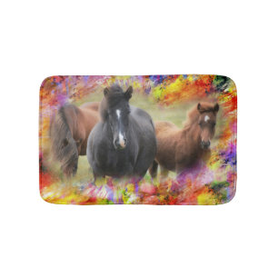 Paarden Colorful Badmat