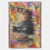 Paarden Colorful Deken (Voorkant Verticaal)