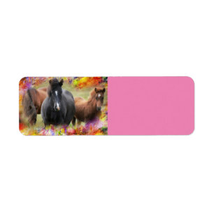 Paarden Colorful Etiket