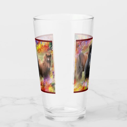 Paarden Colorful Glas (Rechts)
