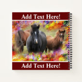 Paarden Colorful Notitieboek (Achterkant)