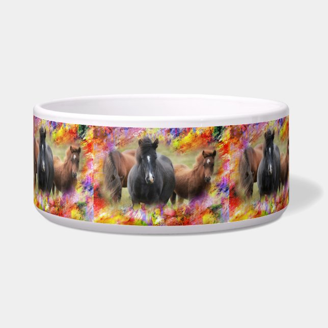 Paarden Colorful Voerbakje (Voorkant)