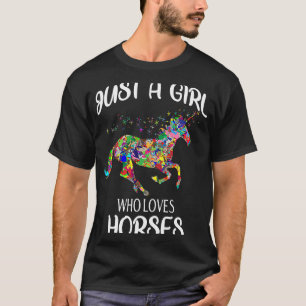 Paarden dame Ridder Cowgirl Gewoon een meisje dat T-shirt