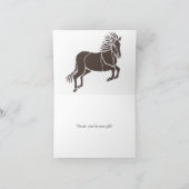 Paarden Dank je wel Bedankkaart (Binnen)