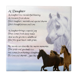 Paarden - Daughter Poem Tile Tegeltje