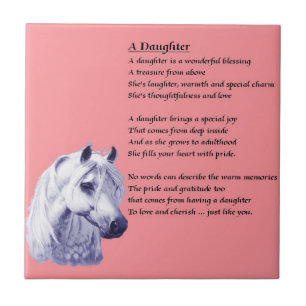 Paarden - Daughter Poem Tile Tegeltje