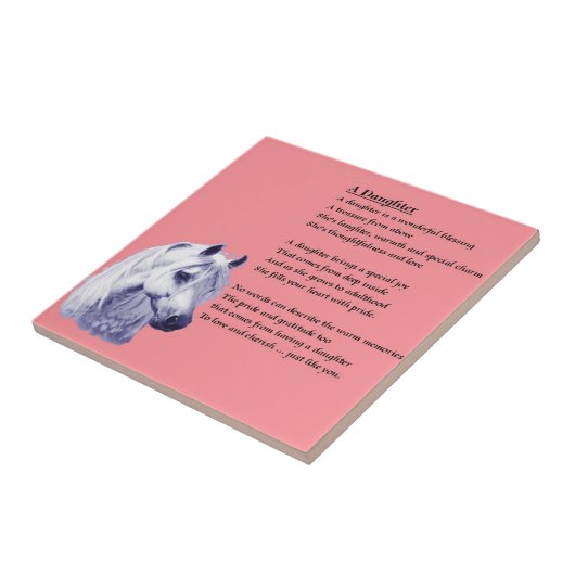 Paarden - Daughter Poem Tile Tegeltje (Zijkant)