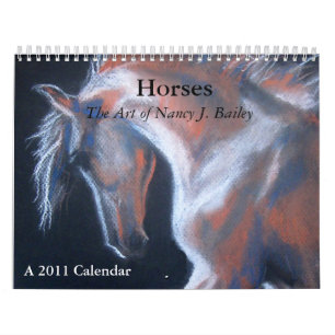 Paarden, de kunst van Nancy J. Bailey Kalender