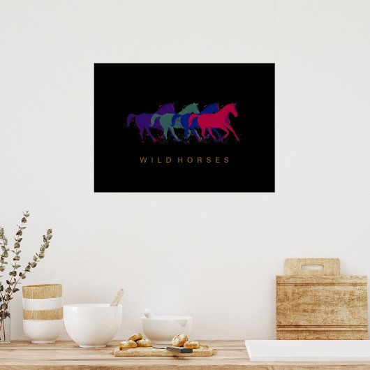 paarden décor print (Keuken)