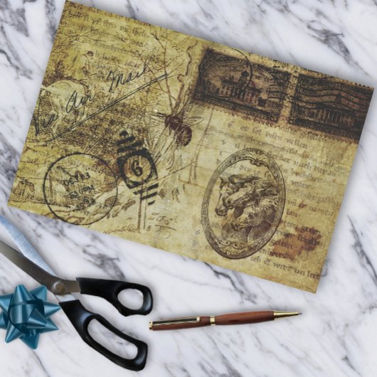 Paarden Decoupage Vintage Ephemera Tissuepapier