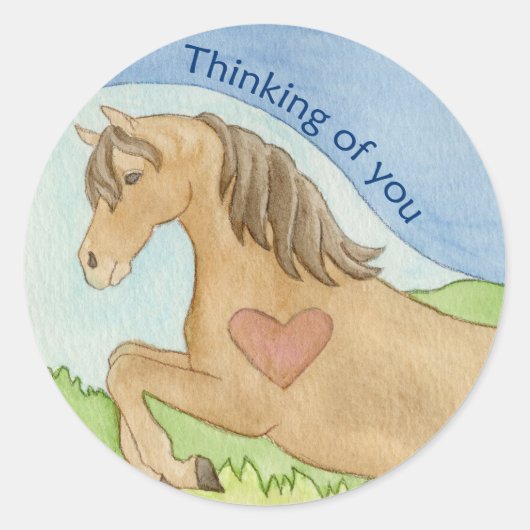 Paarden denken aan je sticker (Voorkant)