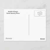 Paarden die Briefkaart lopen (Achterkant)