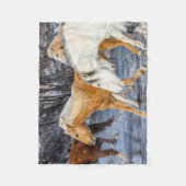 Paarden die de stroom oversteken fleece deken (Voorkant)
