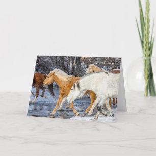 Paarden die de stroom oversteken kaart