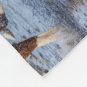 Paarden die de stroom passeren fleece deken (Hoek)