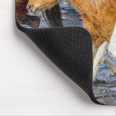 Paarden die de stroom passeren muismat (Hoek)