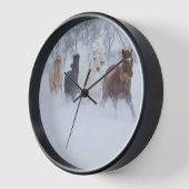 Paarden die door de sneeuw rennen (Hoek)