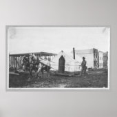 Paarden die een tent trekken poster (Voorkant)