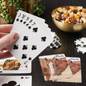 Paarden die elkaar in een wei aaien  pokerkaarten (Insitu)