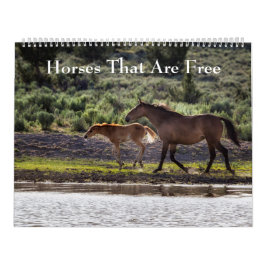 Paarden die gratis kalender zijn
