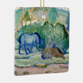 Paarden die grazen door Franz Marc,  Kunst Keramisch Ornament (Rechts)