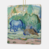 Paarden die grazen door Franz Marc,  Kunst Keramisch Ornament (Links)