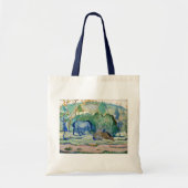 Paarden die grazen door Franz Marc, Kunst Tote Bag (Voorkant)