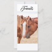 Paarden die in een graslerkaart doorboren (Voorkant)