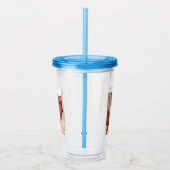 Paarden die in een weiland snuiven acryl drinkbeker (Rechts)