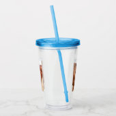 Paarden die in een weiland snuiven acryl drinkbeker (Links)