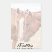 Paarden die in een weiland snuiven post-it® notes (Voorkant)