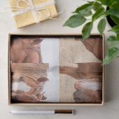 Paarden die in een weiland snuiven tissuepapier (Geschenk)