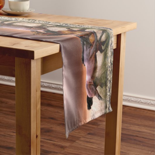 Paarden die in het Surf lopen Medium Tafelloper (Voorbeeld)