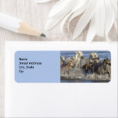 Paarden die in het water galmen etiket (Insitu)