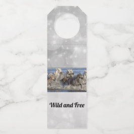 Paarden die in het water galmen flessenhanger