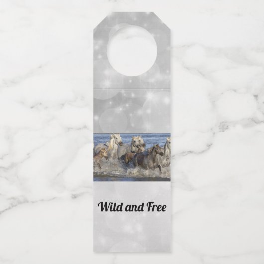 Paarden die in het water galmen flessenhanger (Voorkant)