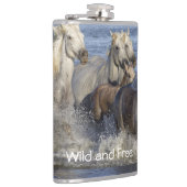 Paarden die in het water galmen heupfles (Rechts)