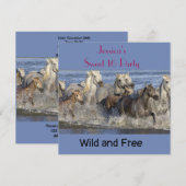 Paarden die in het water galmen kaart (Voorkant / Achterkant)