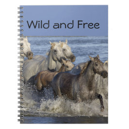 Paarden die in het water galmen notitieboek